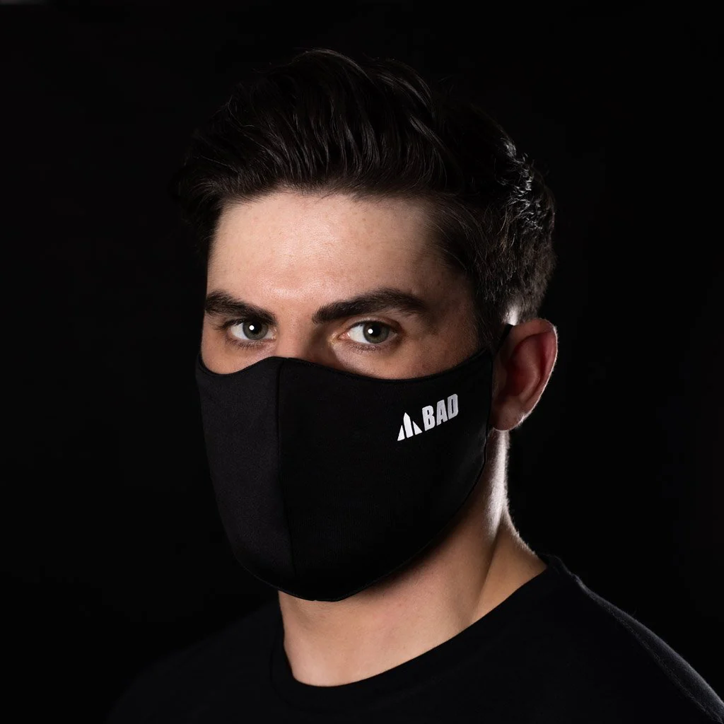 ANTIVIRAL BAD BLACK 3-LAYER REUSABLE HEALTH SAFETY FACE MASK - Image 2