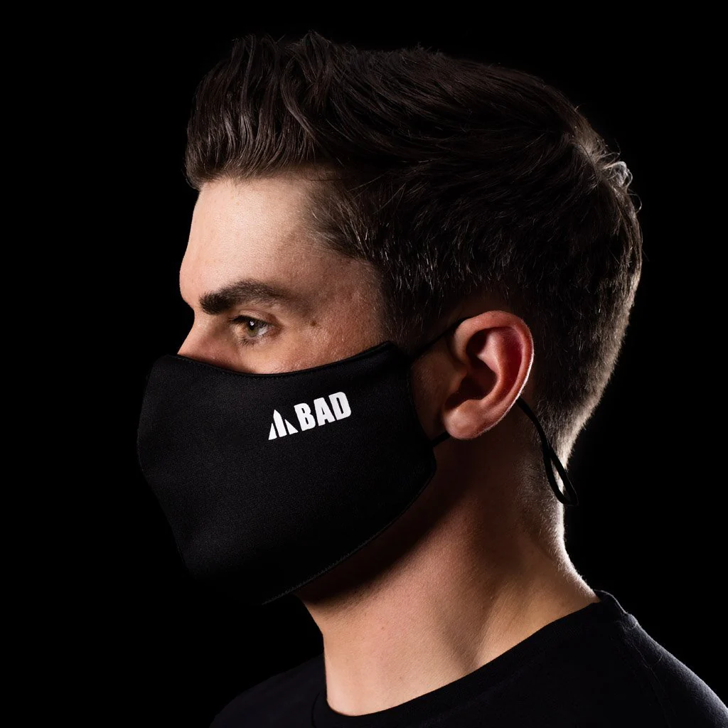 ANTIVIRAL BAD BLACK 3-LAYER REUSABLE HEALTH SAFETY FACE MASK - Image 4