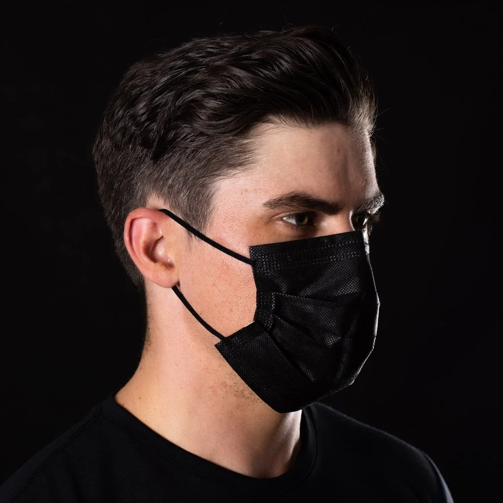 ANTIVIRAL BLACK SURGICAL HEALTH SAFETY FACE MASK (BOX OF 50) - Image 4