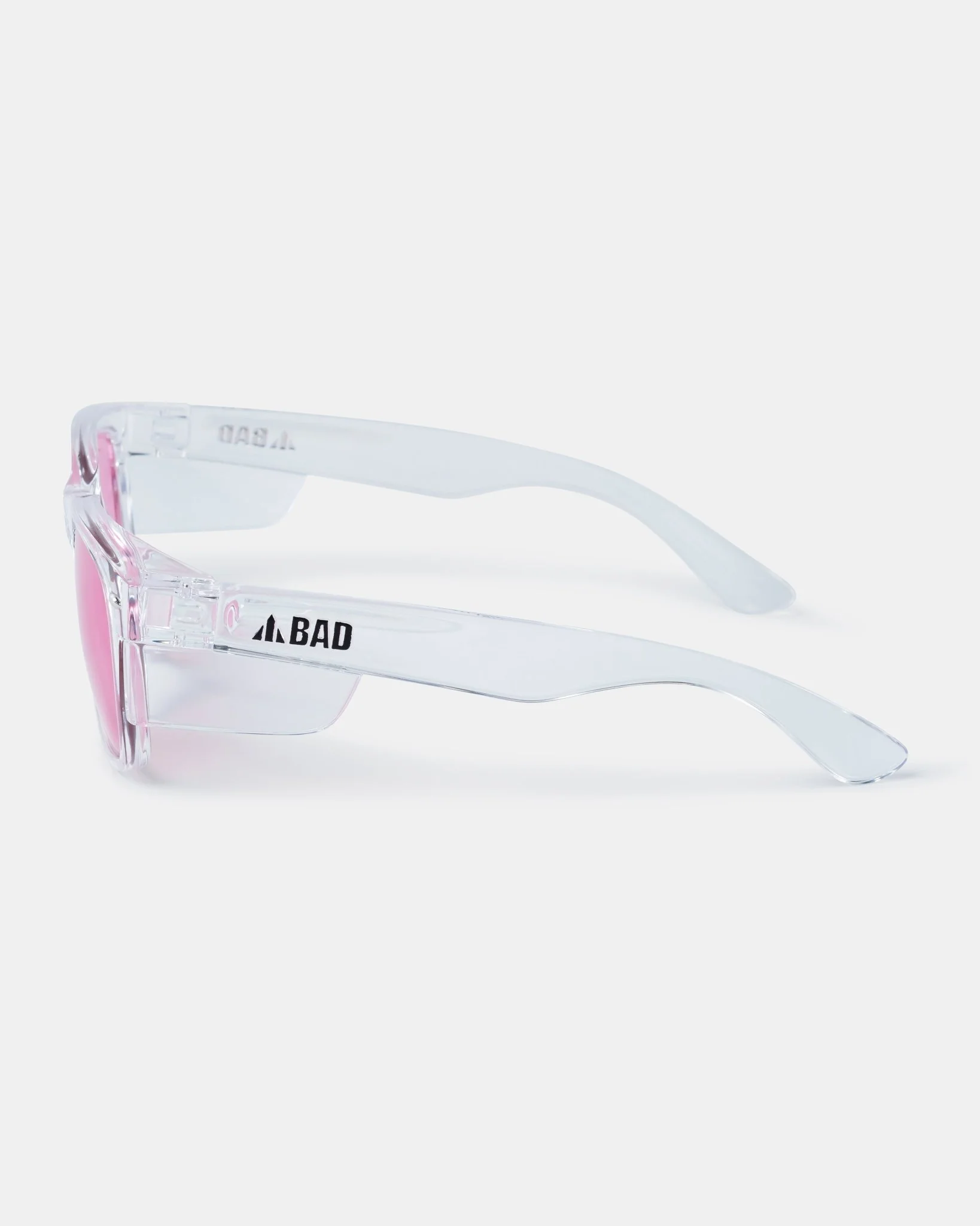 BAD LUCID™ POLARISED SAFETY SUNGLASSES (CLEAR/PINK) - Image 3