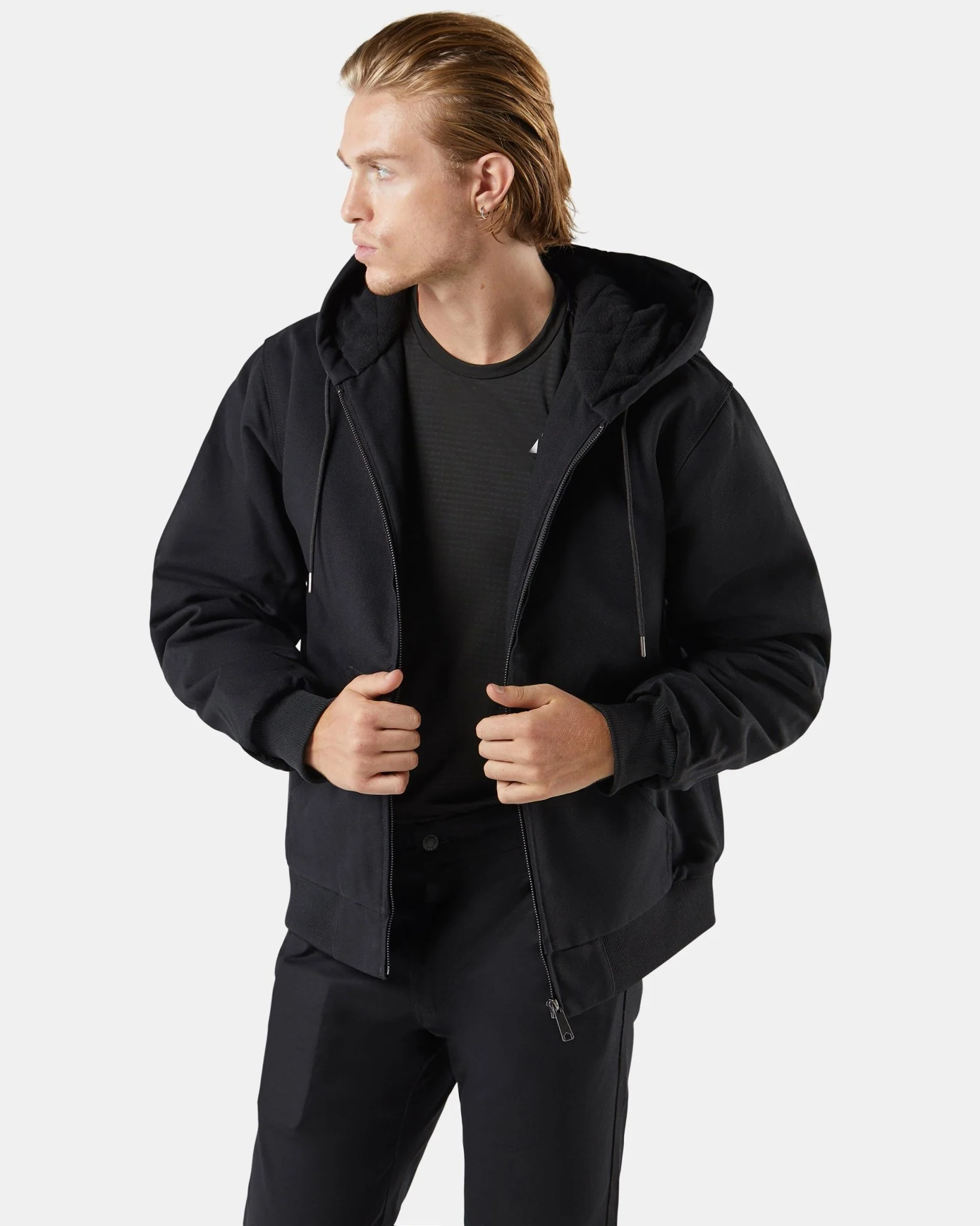 BAD MICHIGAN™ HEAVY-DUTY COTTON CANVAS HOODED JACKET - Image 9