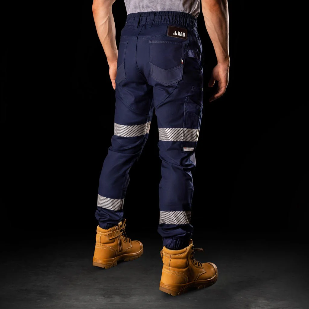 BAD SAVIOUR™ CUFFED ELASTIC WAIST WORK PANTS WITH 3M TAPE - Image 3