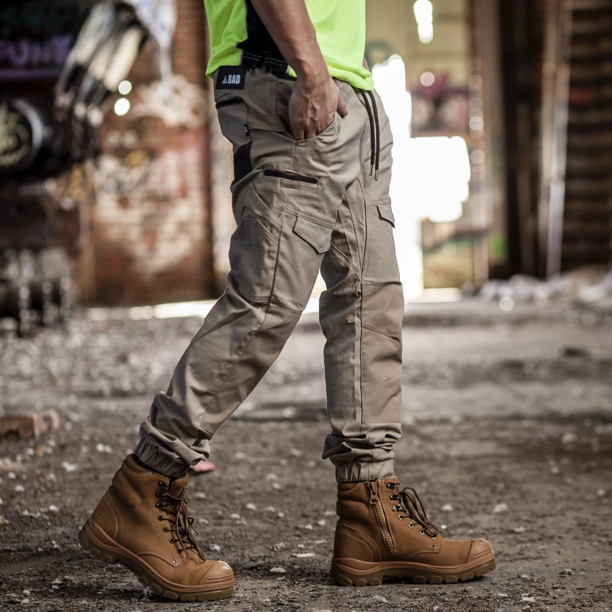 BAD SAVIOUR™ CUFFED ELASTIC WAIST WORK PANTS - Image 10
