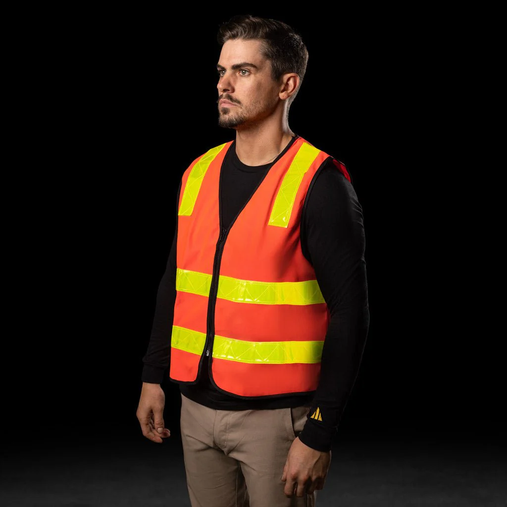 BAD VIC ROADS HI-VIS DAY/NIGHT ZIP SAFETY VEST - Image 2