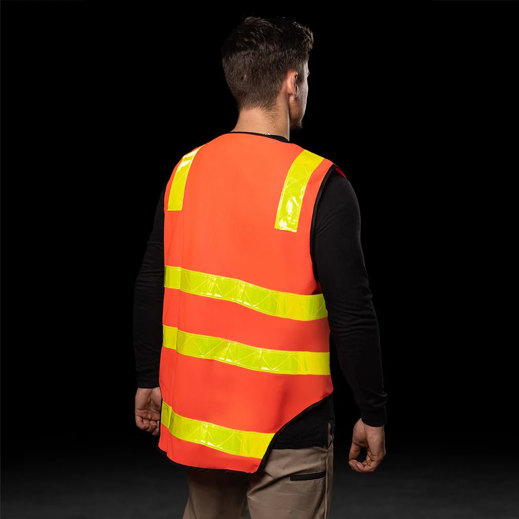 BAD VIC ROADS HI-VIS DAY/NIGHT ZIP SAFETY VEST - Image 6