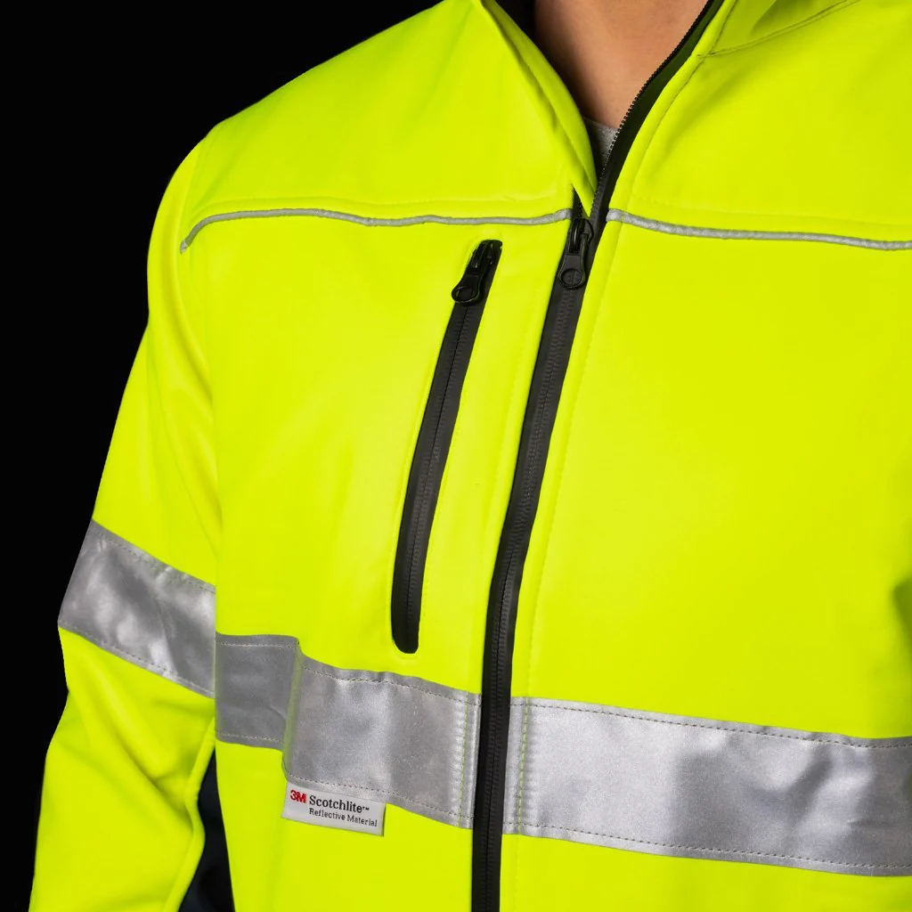BAD WATERPROOF HI-VIS SOFTSHELL JACKET WITH 3M TAPE - Image 4