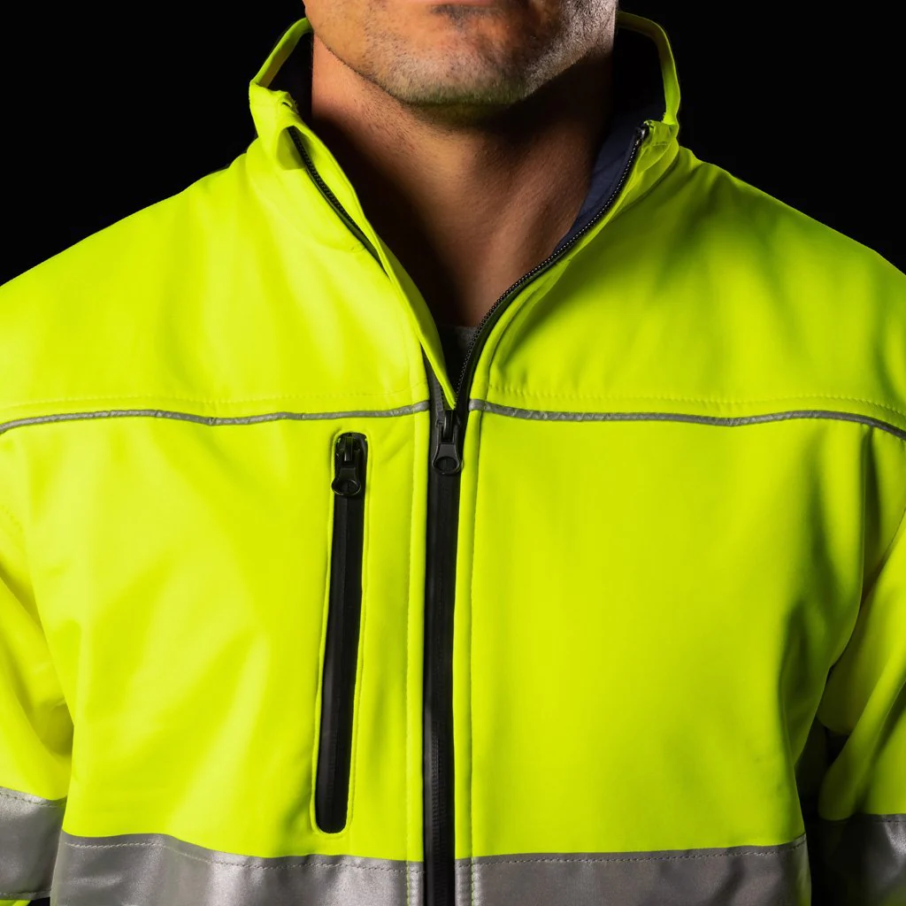 BAD WATERPROOF HI-VIS SOFTSHELL JACKET WITH 3M TAPE - Image 6