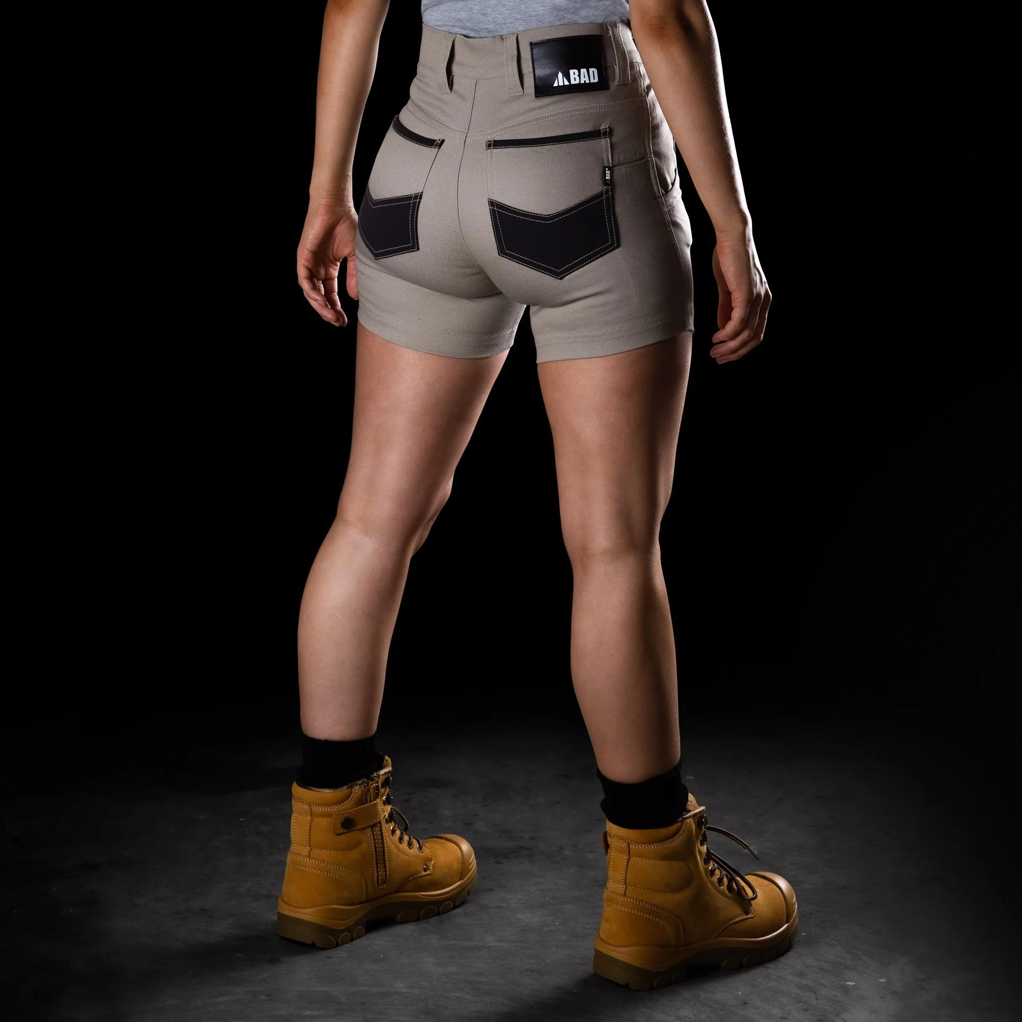BAD WOMENS FLEX™ HYPERMOVE WORK SHORT SHORTS - Image 3