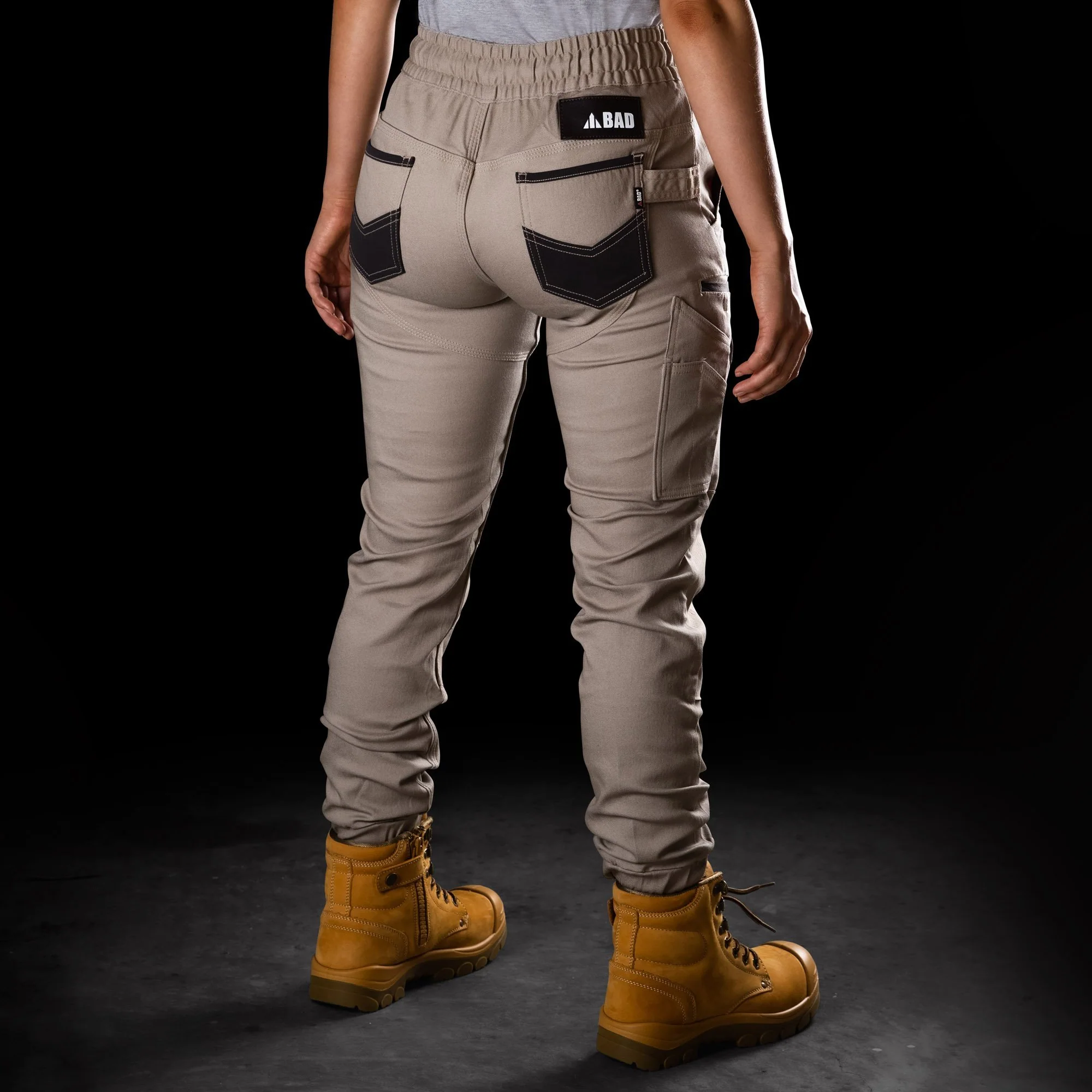 BAD WOMENS SAVIOUR™ CUFFED ELASTIC WAIST WORK PANTS - Image 3