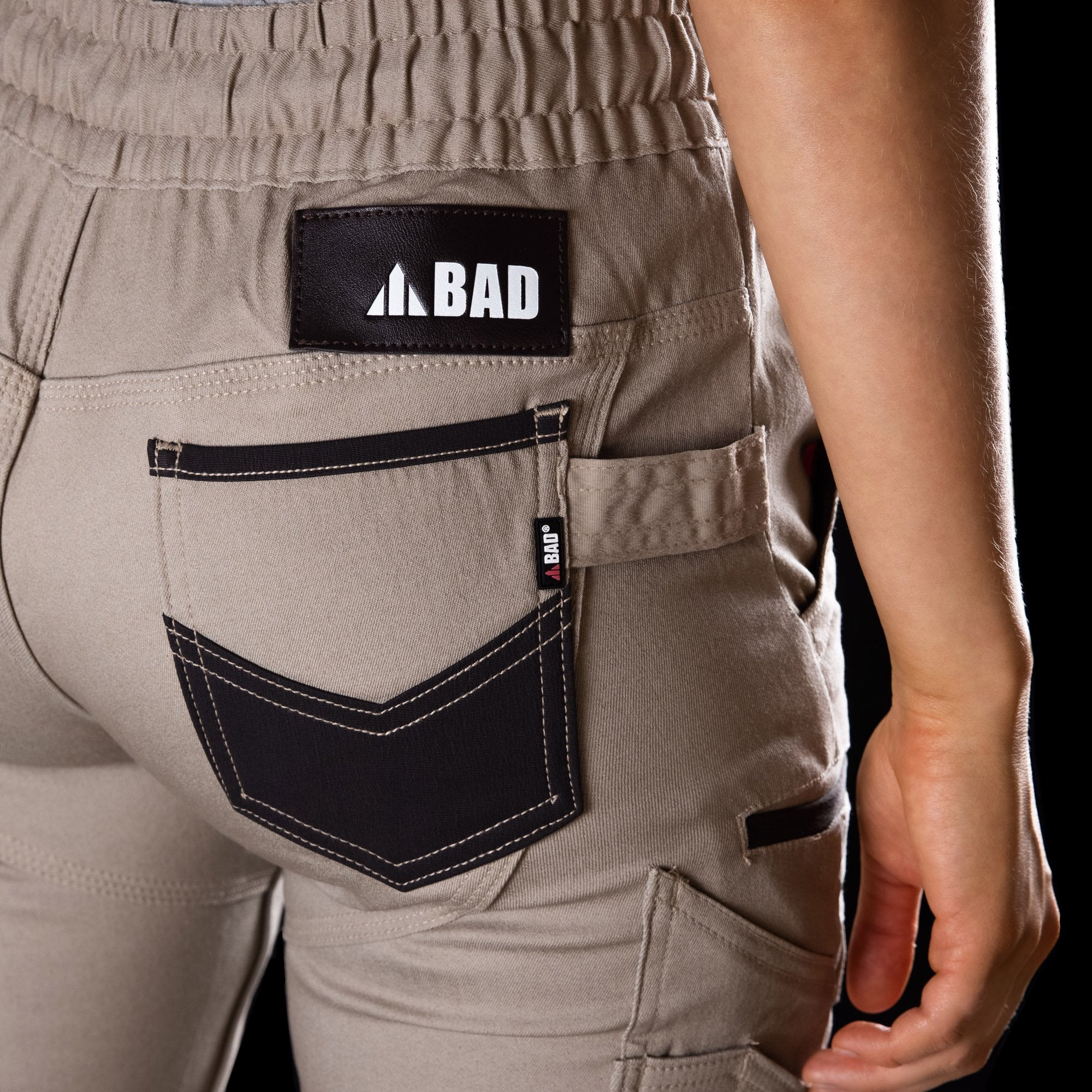 BAD WOMENS SAVIOUR™ CUFFED ELASTIC WAIST WORK PANTS - Image 7