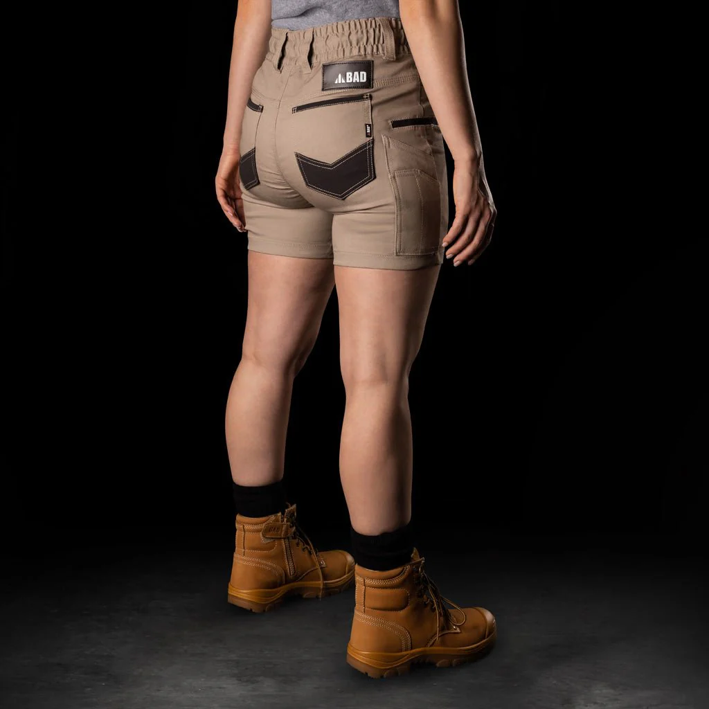 BAD WOMENS SAVIOUR-PRO™ ELASTIC WAIST WORK SHORT SHORTS - Image 3