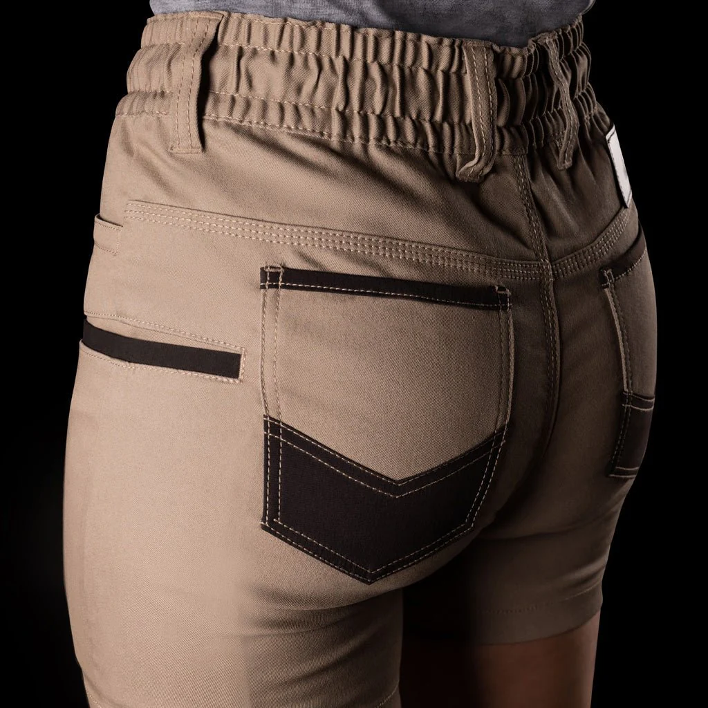 BAD WOMENS SAVIOUR-PRO™ ELASTIC WAIST WORK SHORT SHORTS - Image 7
