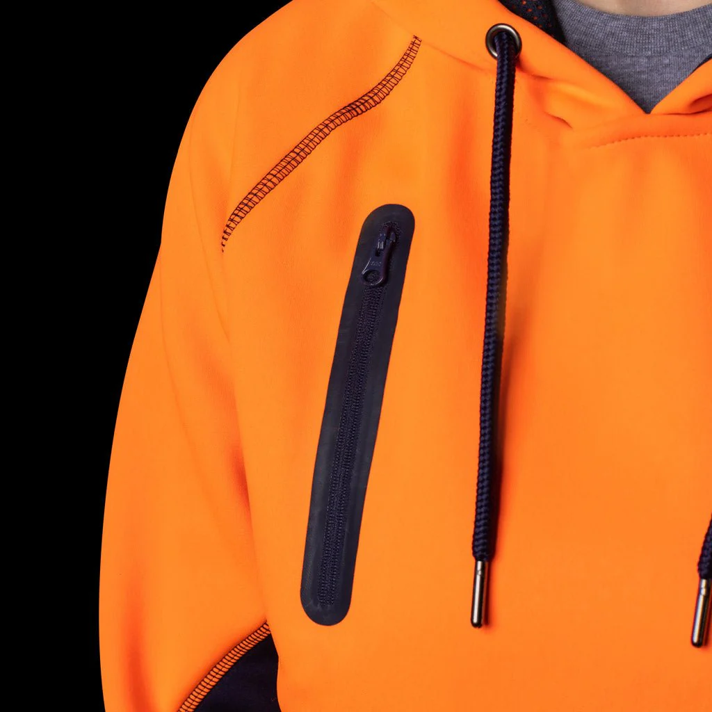 BAD WOMENS WATERPROOF RAIN-DEFEND™ HI-VIS FLEECE HOODIE - Image 5