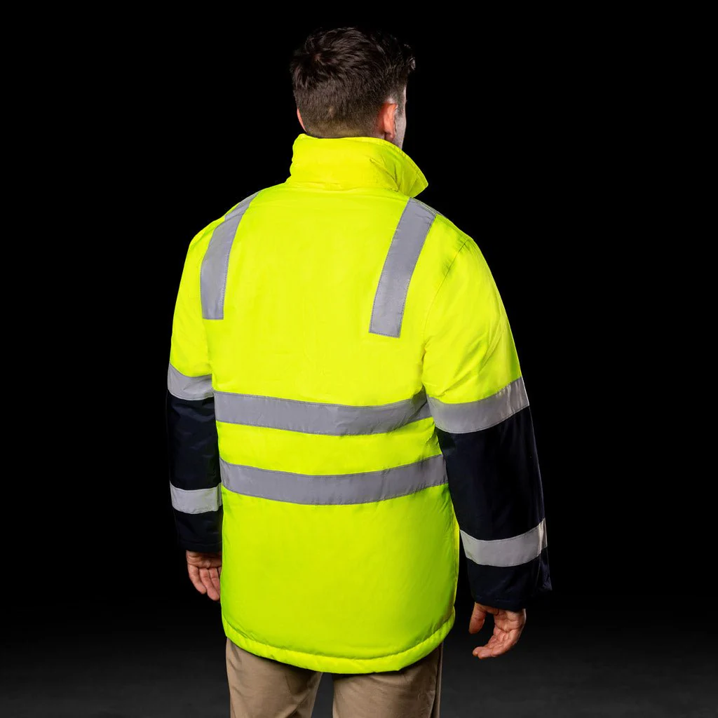 WATERPROOF HI-VIS PARKA JACKET WITH 3M  TAPE - Image 3
