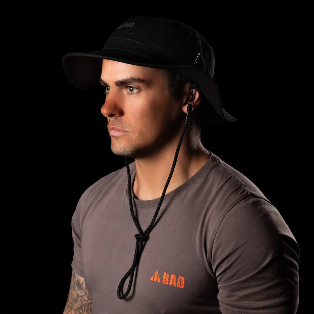 BAD SUN PROTECTION WIDE BRIM BLACK HAT - Image 3