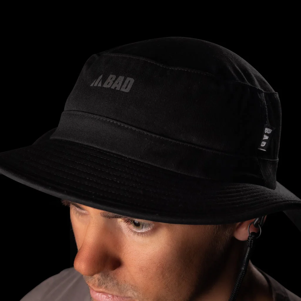 BAD SUN PROTECTION WIDE BRIM BLACK HAT - Image 5