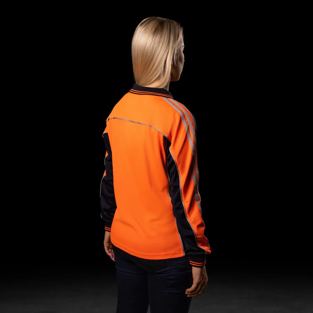 WOMENS HI-VIS L/S POLO SHIRT - Image 3
