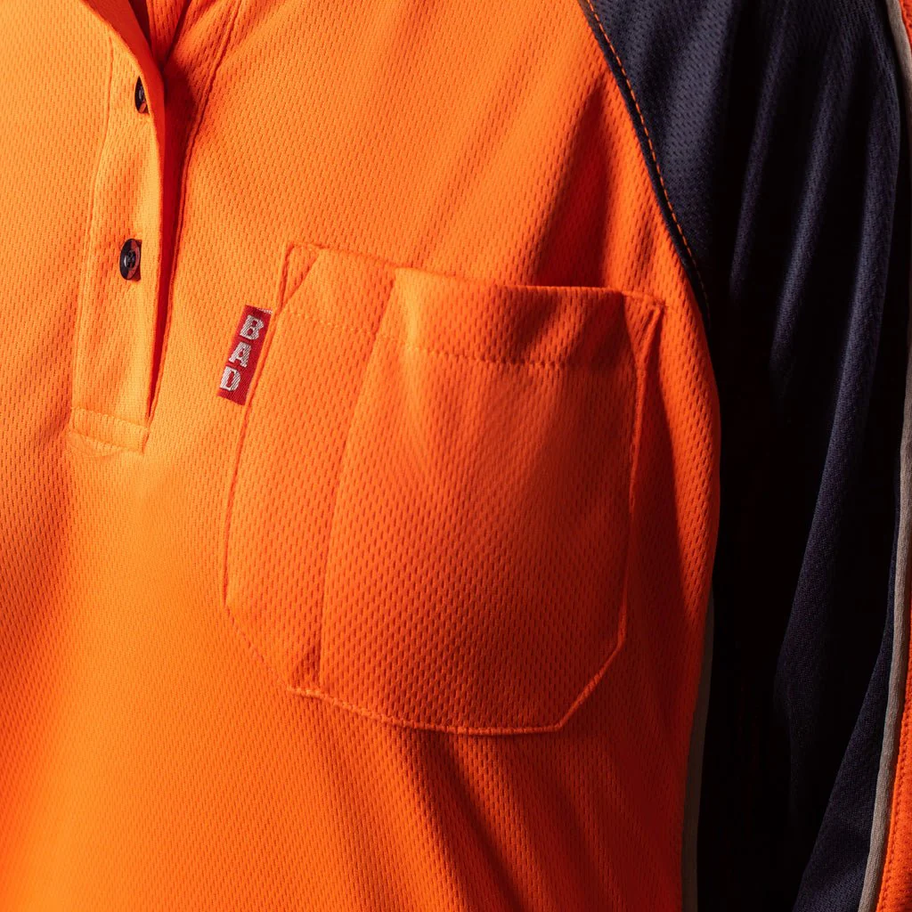 WOMENS HI-VIS L/S POLO SHIRT - Image 4