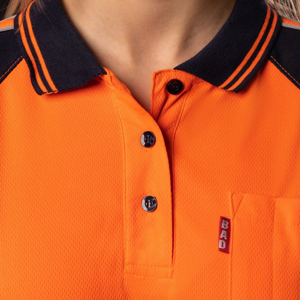 WOMENS HI-VIS L/S POLO SHIRT - Image 5