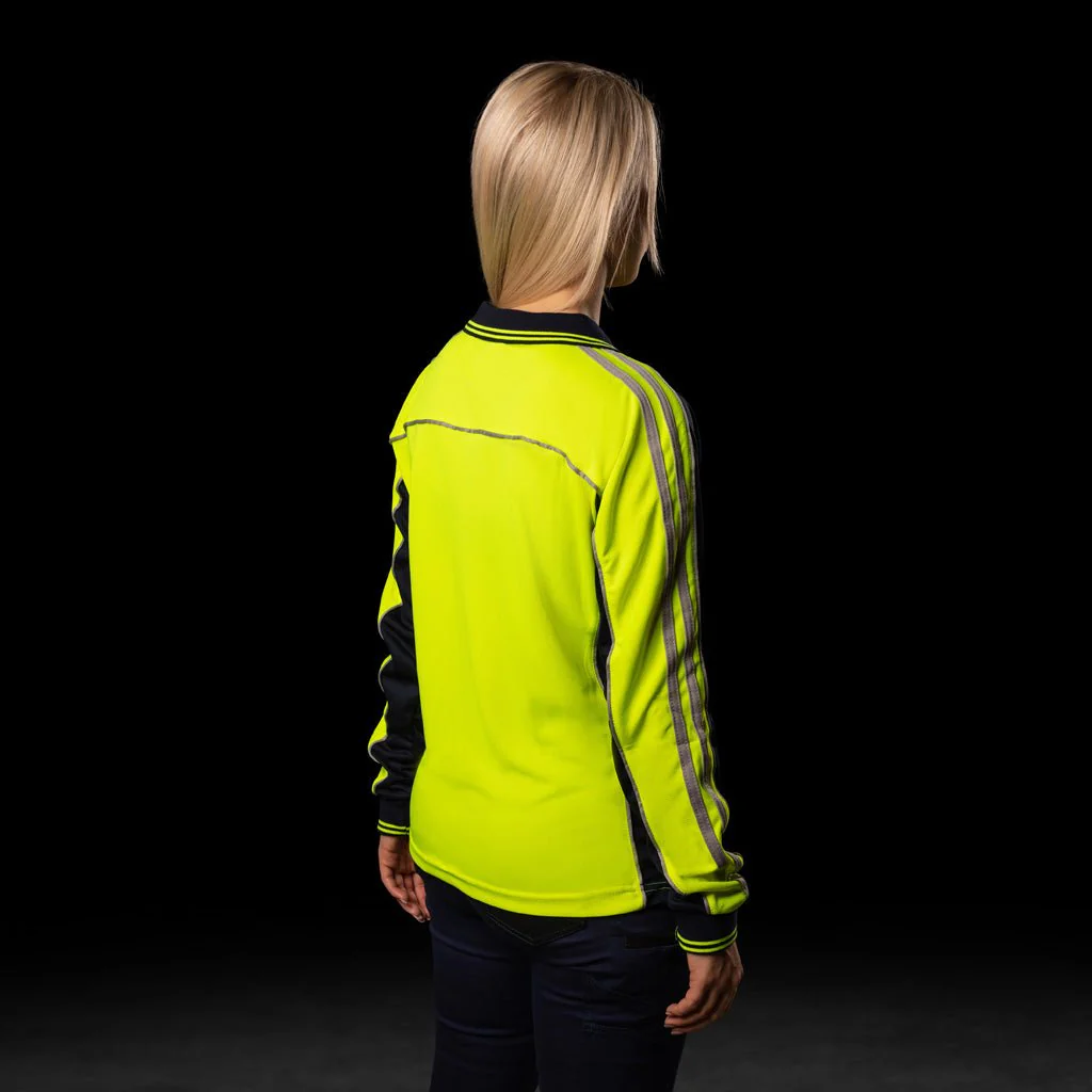 WOMENS HI-VIS L/S POLO SHIRT - Image 8
