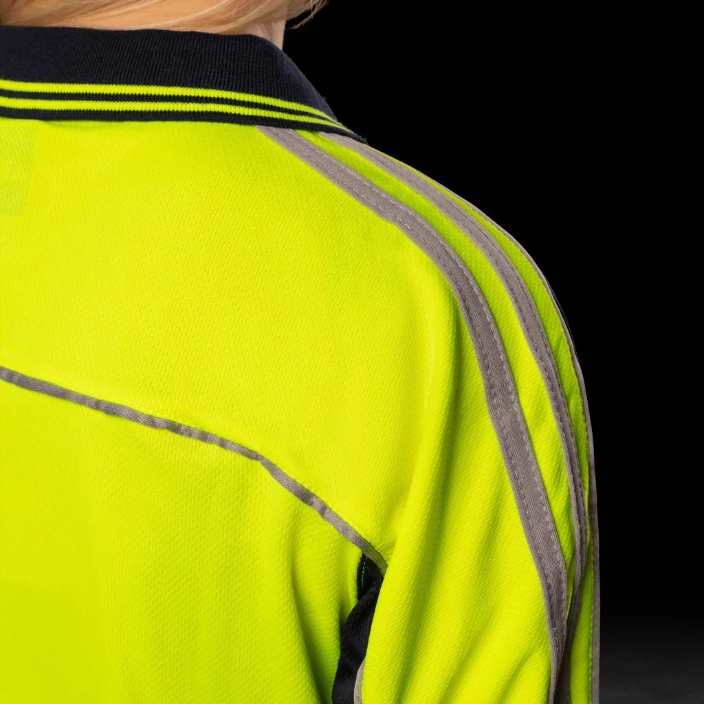WOMENS HI-VIS L/S POLO SHIRT - Image 9