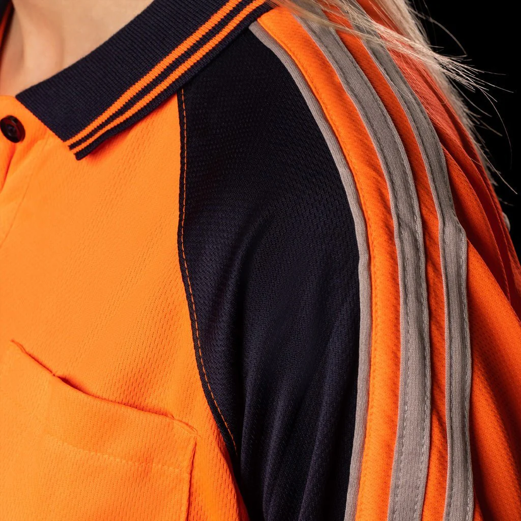 WOMEN'S HI-VIS S/S POLO SHIRT - Image 3